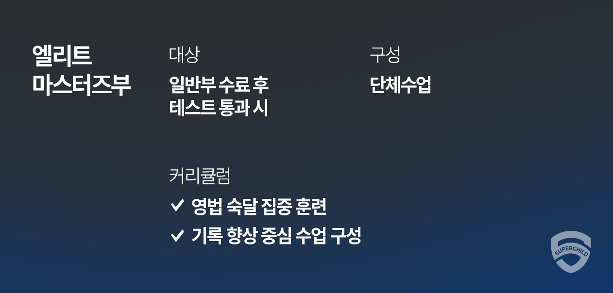 엘리트/마스터즈부